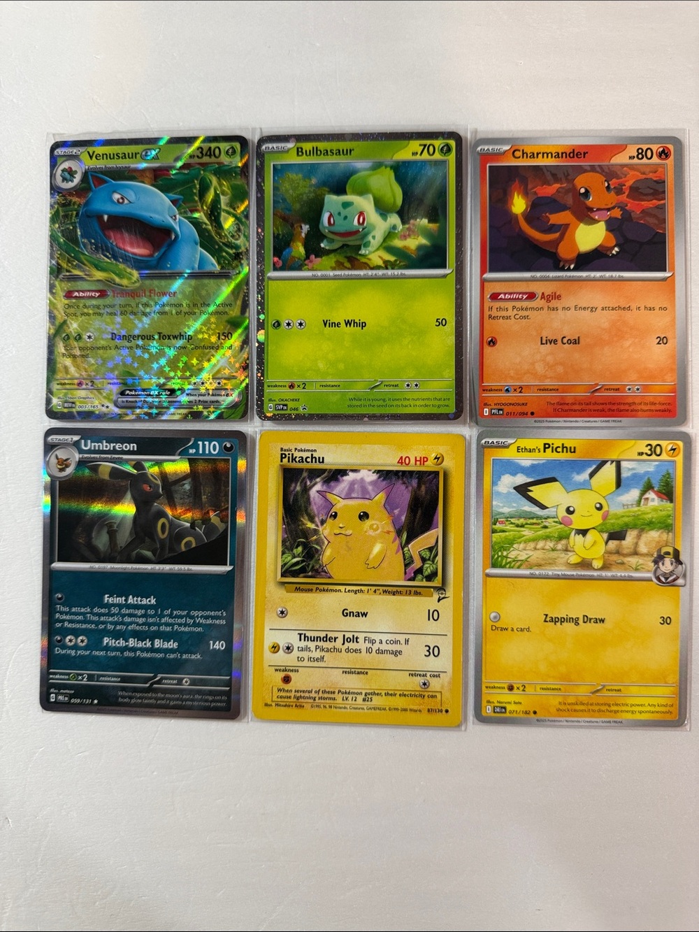 Pokemon Trading Cards - Yellow, Green, Blue, Orange, Black